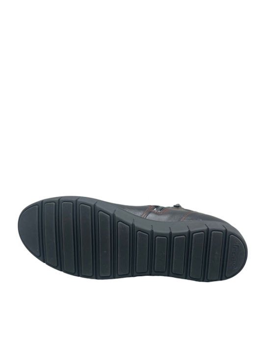 Ghete Dama De Piele Ankle Boots Negru