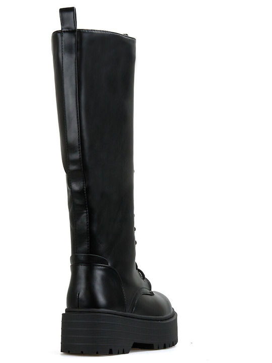 Women's Boots with Laces Black