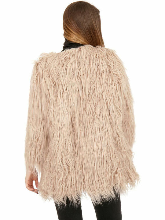 Silia D Women's Long Fur Beige