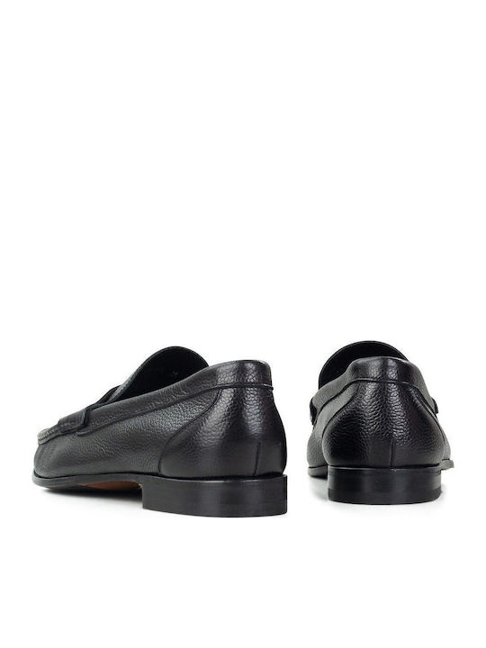 Δερμάτινα Ανδρικά Loafers σε Μαύρο Χρώμα