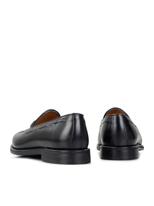 Leder Herren Mokassins in Schwarz Farbe
