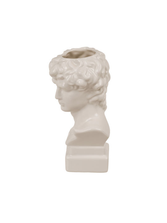 Out of the Blue Vază Decorativă Ceramică Apollonas Albă 9.5x9.5xÎl17cm
