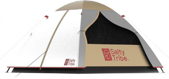 Salty Tribe Sky View Dome 3 Σκηνή Camping Igloo Λευκή με Διπλό Πανί 3 Εποχών για 3 Άτομα 205x205x125εκ.
