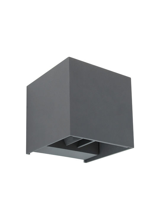 Globo Lighting Wall-Mounted Outdoor Spot Light LED IP54 3W with Warm White Light Double Beam 10x10εκ.
