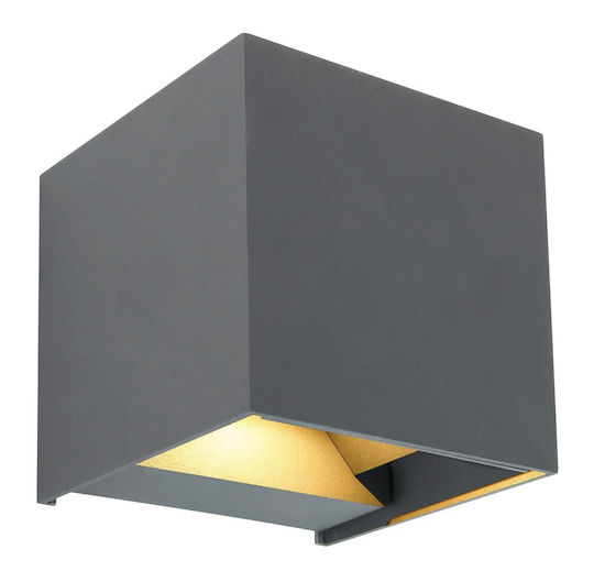 Globo Lighting Wall-Mounted Outdoor Spot Light LED IP54 3W with Warm White Light Double Beam 10x10εκ.