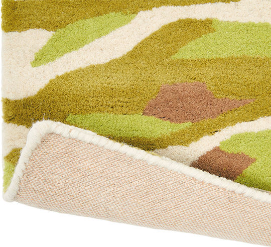 Harlequin Lucrat manual Covor Rectangular Din lână Porumb verde