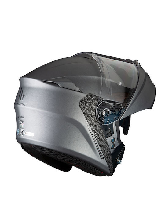 MT Storm SV Titanium Matt Motorcycle Helmet Flip-Up ECE 22.05