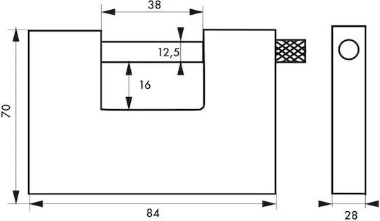 Thirard Lăcăt Monoblock cu cheie 84mm 1buc