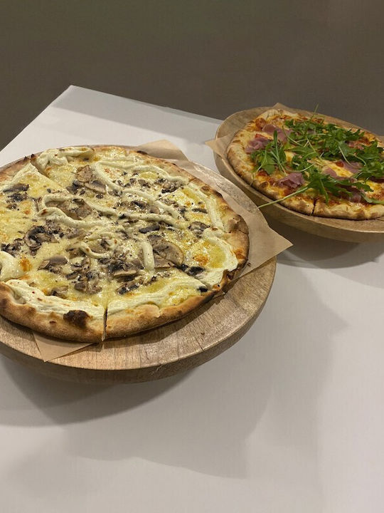 Nakaro Wood Pizza-Servierplatte Hölzernes 40x40x8.5cm 1Stück