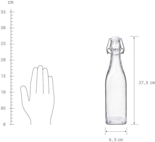 Butlers Μπουκάλι Νερού Γυάλινο με Κλιπ Διάφανο 500ml Butlers Μπουκάλι Νερού Γυάλινο με Κλιπ Διάφανο 500ml