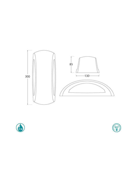 Fumagalli Стенен Външен Плафон IP66