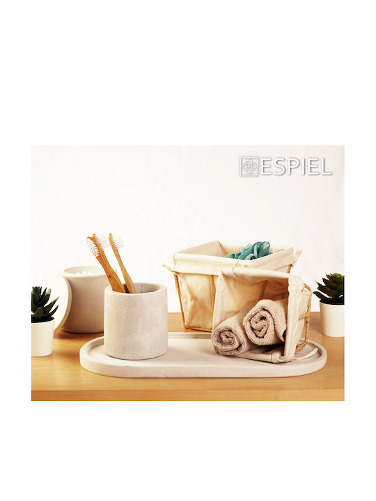 Espiel Καλάθι Αποθήκευσης Υφασμάτινο Μπεζ 15x15x11cm