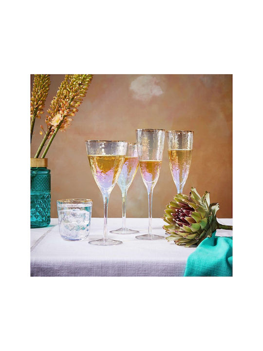 Butlers Ποτήρι Σαμπάνιας / Νερού από Γυαλί σε Χρυσό Χρώμα Κολωνάτο 400ml