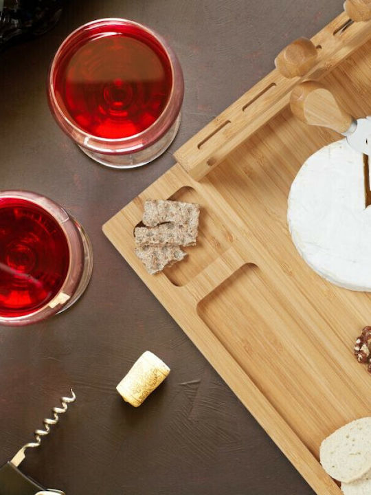 Relaxdays Сервираща платка за сирена Дърво 28бр 5бр