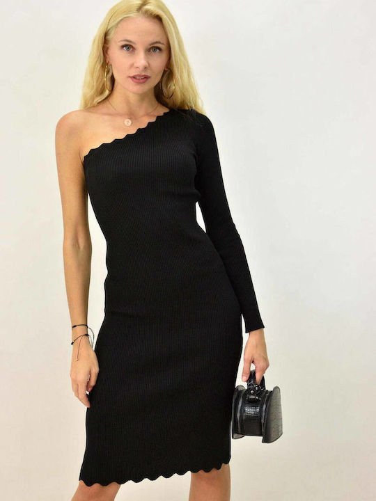 Potre Midi Kleid Schwarz