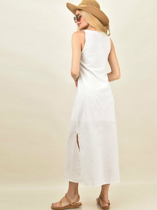Sommer Maxi Kleid Weiß