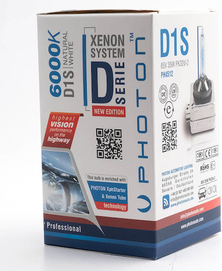 Photon Lampen Auto & Motorrad D1S Xenon 6000K Kaltes Weiß 12V 1Stück