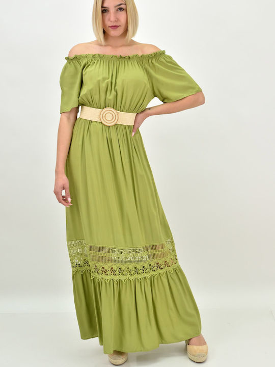 Potre Sommer Maxi Kleid Khaki