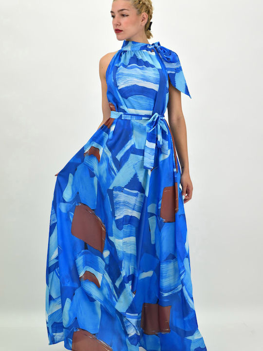 Sommer Maxi Kleid für Hochzeit / Taufe Blau