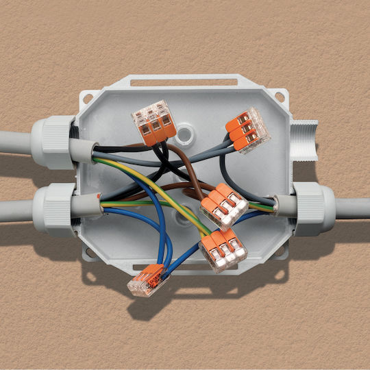 RayTech Ηλεκτρολογικό Κουτί Εξωτερικής Τοποθέτησης Διακλάδωσης Στεγανό IP68 σε Γκρι Χρώμα