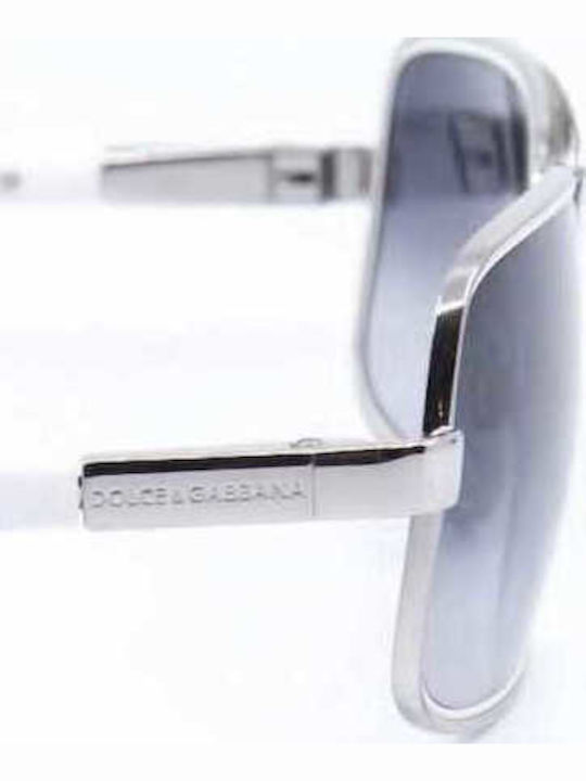 Dolce & Gabbana Unisex Sunglasses with White Metal Frame and Gray Gradient Lens DG2048 0628G