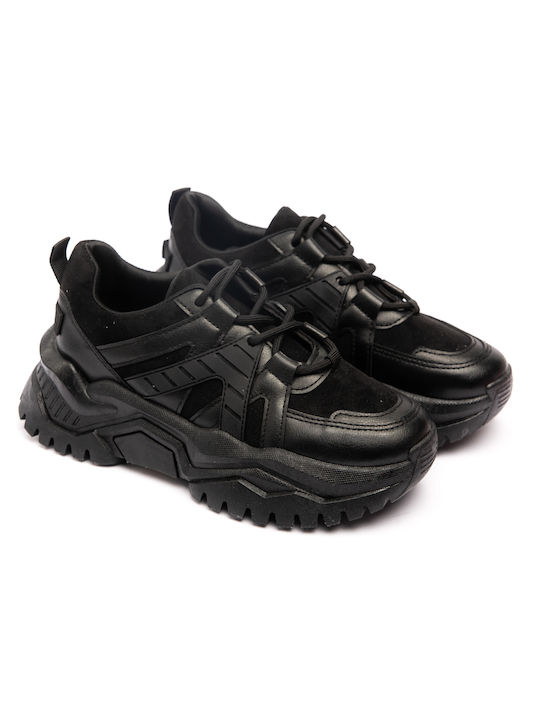 Malesa Γυναικεία Chunky Sneakers Μαύρα