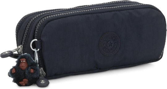 Kipling Gitroy Pencil Case Barrel with 3 Compartments Blue