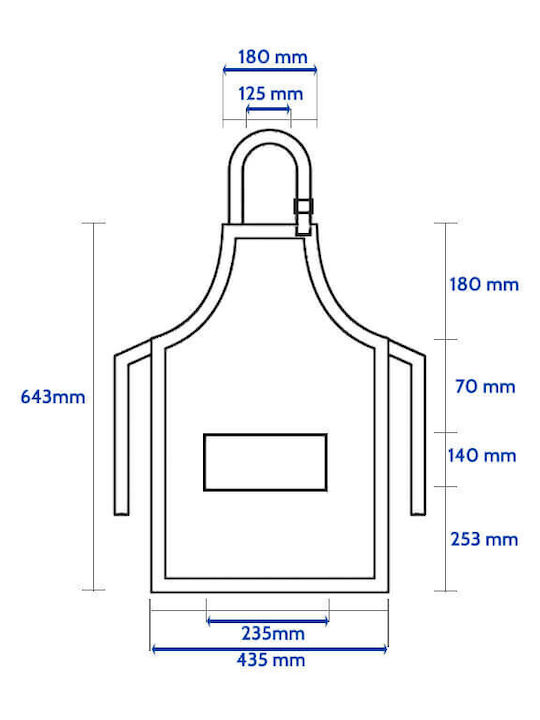 Koupakoupa Impermeabil Șorț de Bucătărie pentru Copii Albă KP_16769_APRON-BBQ-KID 1buc