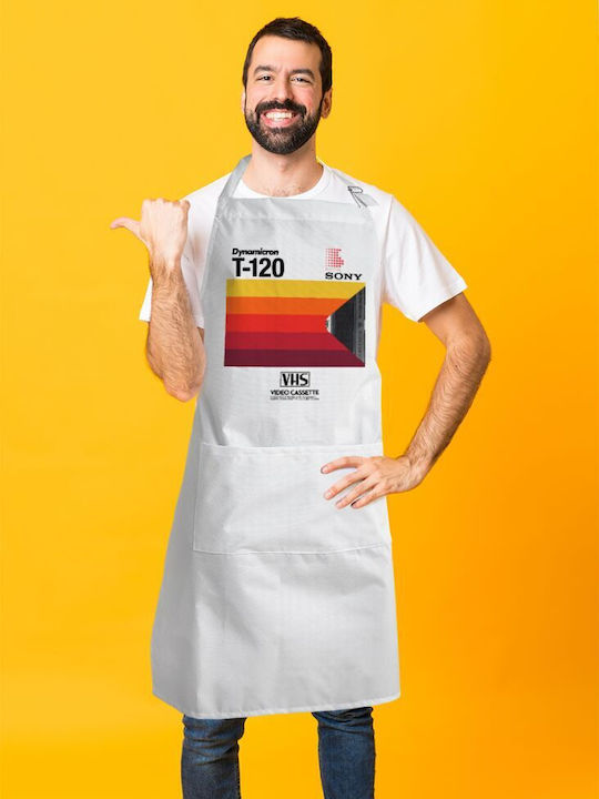 Koupakoupa Αδιάβροχη Ποδιά Κουζίνας Λευκή KP_16832_APRON-BBQ-ADULT