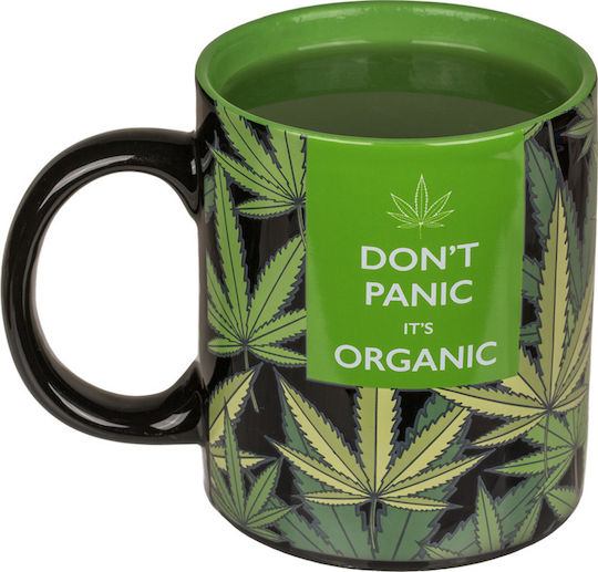 Out of the Blue Don't Panic It's Organic Κούπα Κεραμική Μαύρη 320ml Out of the Blue Don't Panic It's Organic Κούπα Κεραμική Μαύρη 320ml