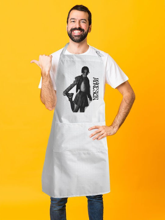 Koupakoupa Αδιάβροχη Ποδιά Κουζίνας Λευκή KP_17482_APRON-BBQ-ADULT