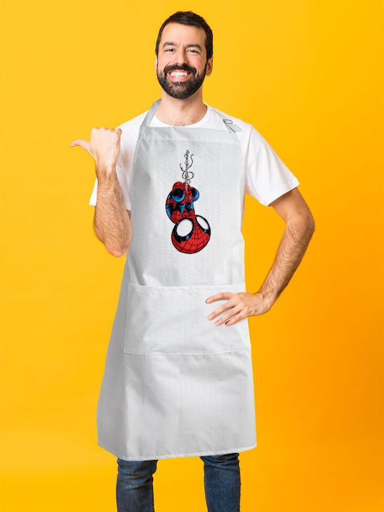 Koupakoupa Αδιάβροχη Ποδιά Κουζίνας Λευκή KP_16640_APRON-BBQ-ADULT