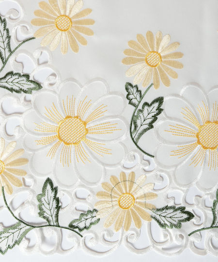 Silk Fashion Καρέ Κοφτό Κίτρινο 135x135εκ.