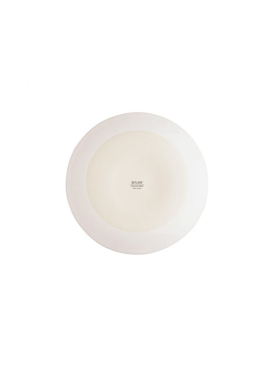 Butlers Atlantis Plate Shallow Ceramic Beige with Diameter 23cm