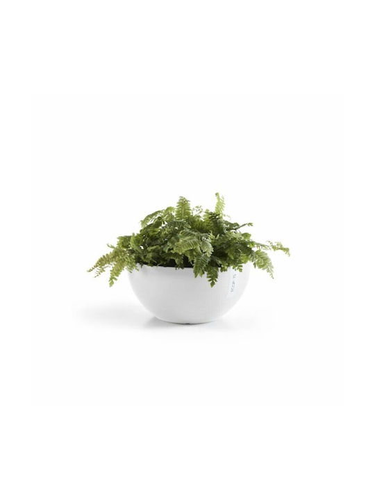 Ecopots Brussels Flower Pot Hanging 30x14cm in White Color 74.001.30W