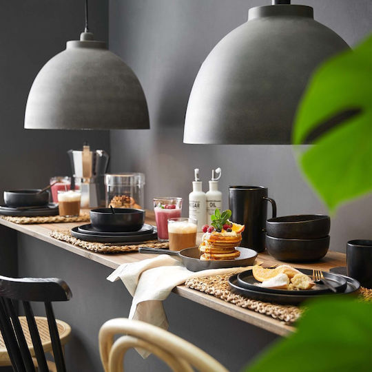 Butlers Casa Nova Πιάτο Ρηχό Κεραμικό Μαύρο με Διάμετρο 27cm