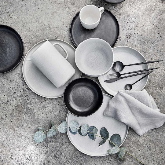 Butlers Casa Nova Πιάτο Ρηχό Κεραμικό Μαύρο με Διάμετρο 27cm