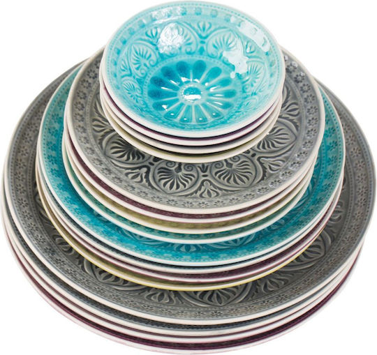 Butlers Sumatra Plate Desert Ceramic Blue with Diameter 14cm