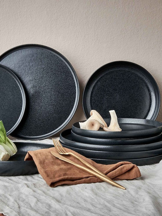 Butlers Casa Nova Farfurie joasă Ceramică Negru cu Diametru 22.5cm