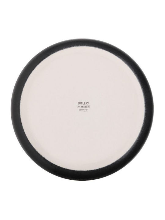 Butlers Casa Nova Teller Suppe Keramik Schwarz mit Durchmesser 22.5cm