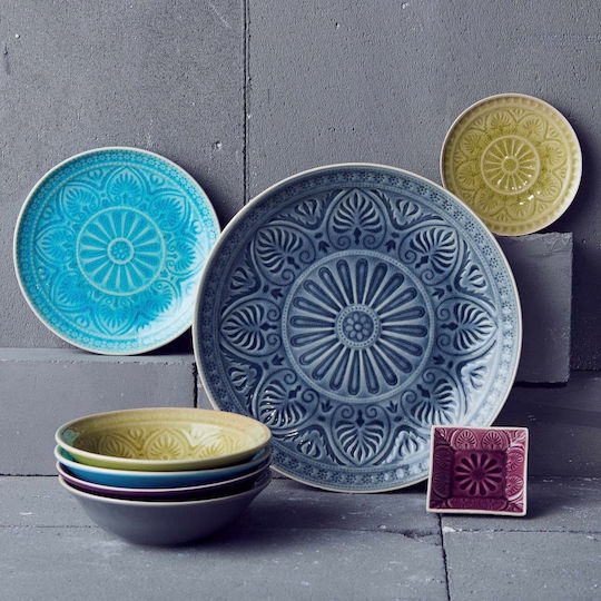 Butlers Sumatra Farfurie joasă Ceramică Albastru cu Diametru 25cm