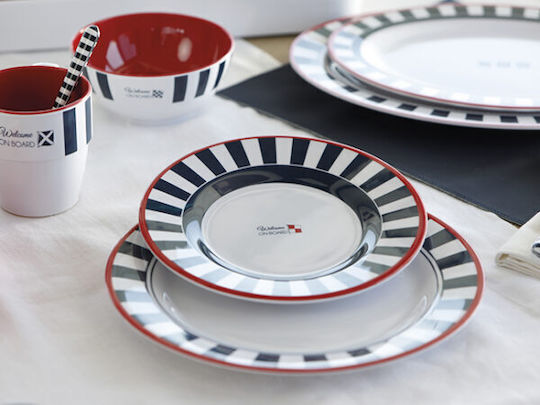 Marine Business Venezia Multicolour Melamine Dessert Plate Diameter 20cm 6 Pieces
