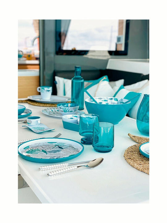 Marine Business Coastal Desert Serving Plate Made of Melamine White with Diameter 21cm 6 Pieces