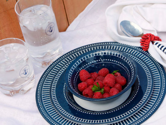 Marine Business Sailor Soul Shallow Serving Plate Made of Melamine White 6 Pieces