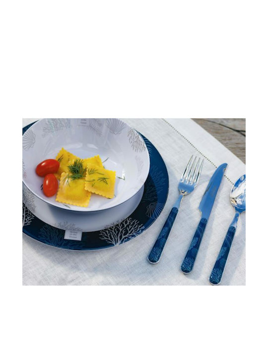 Marine Business Living Shallow Serving Plate Made of Melamine Multicolour 25cm 6 Pieces