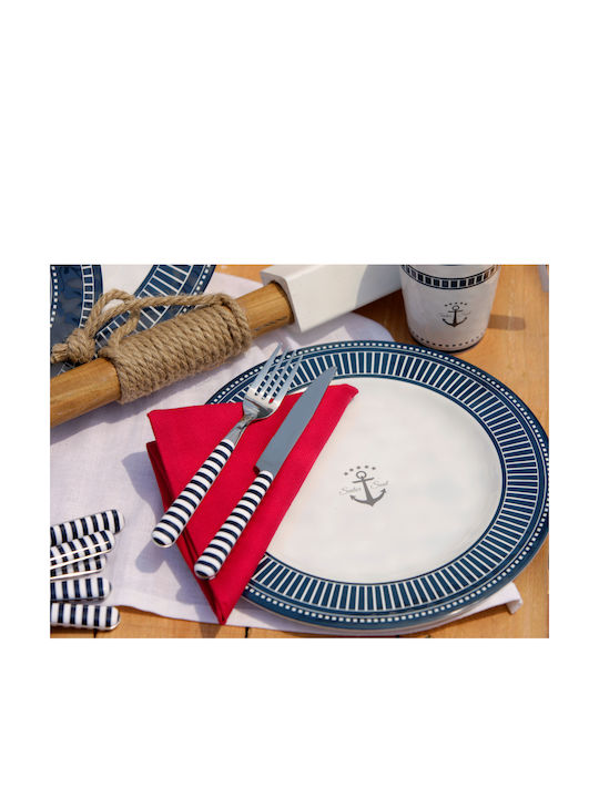 Marine Business Sailor Soul Плитка Чиния от Меламин Бяла 6 Бройки