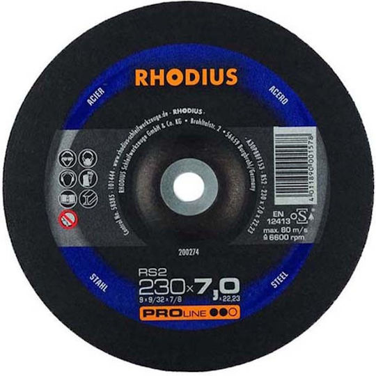 Rhodius Cutting Disc Metal Hole Diameter 230mm 1pcs
