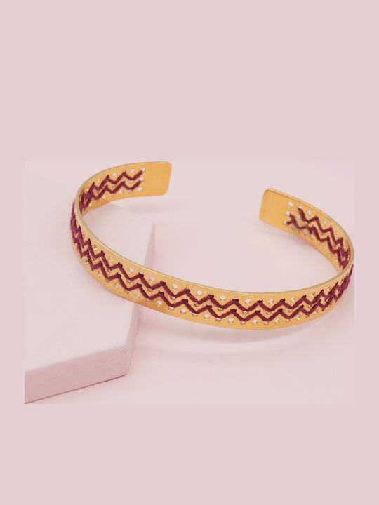 LifeLikes Femeie Brățară tip cuff din Alamă Placat cu aur