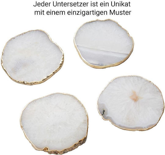 Butlers Rund Untersetzer Hölzernes Weiß 10cm 1Stück