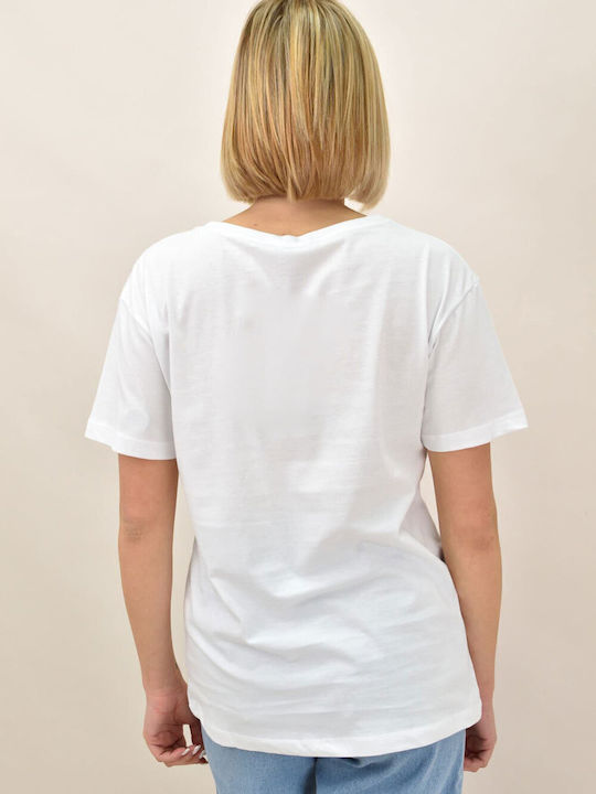 Follow Damen T-Shirt Weiß